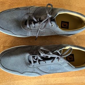 Men’s FootJoy brown suede golf shoe.